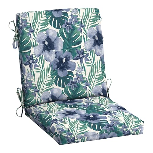 Arden Outdoor Midback Chair Cushion, 18 x 16.5, Rain-Proof, Fade Resistant Salome Tropical - color: Salome Tropical