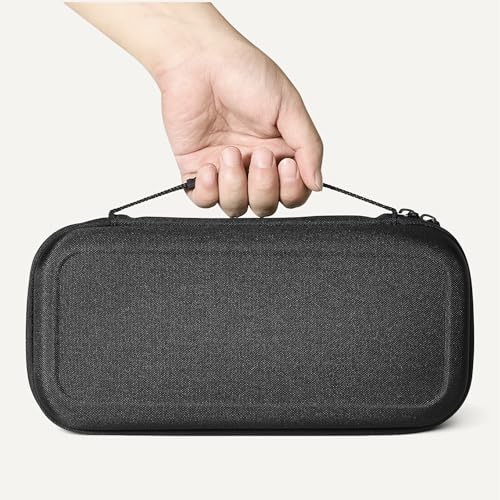 Amazon Basics Universal Nintendo Switch Case with 12 Game Card Slots, Fits Switch OLED and Switch 2, Black, 1-Pack