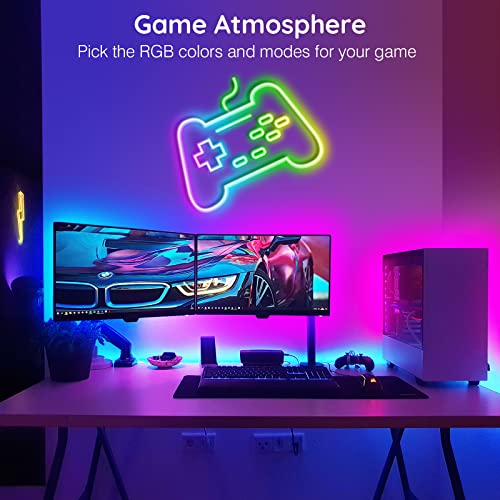 AILBTON 100Ft Neon Rope Lights,Flexible Led Rope Lights Control with App/Remote,Multiple Modes Music Sync Gaming RGB Led Neon Lights for Bedroom Outdoor - size: 100FT