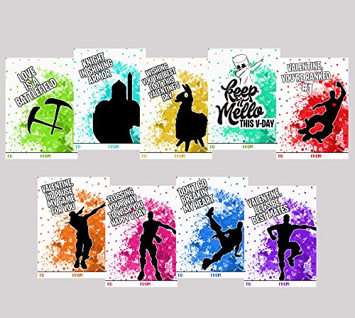 Silly Goose Gifts Video Game Valentines Day Themed Classroom Sharing Cards Party Supplies for Kids Friends School Dance Emote Gamer Set of 27
