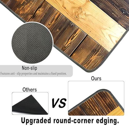 Nuxovilar Rustic Wood Plank Dryer Cover for the Top, Non-slip Washer & Dryer Protector, 23.62"x19.68" Dust-proof Washing Machine Mat, Diatom Mud Polyester Dryer Top Pad for Laundry Room - color: YMi00235-A
