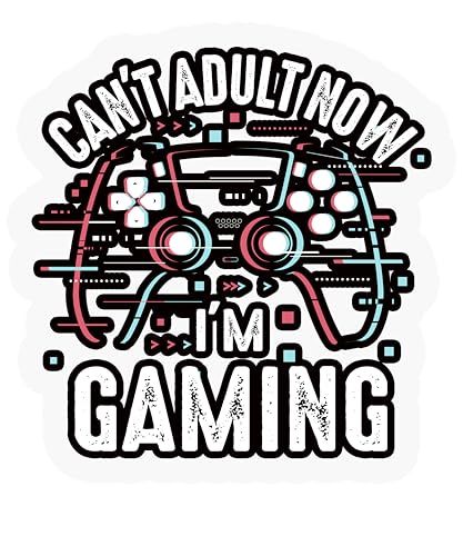 Gaming Funny Gamer Sticker, 5 inches - Wall, Car Bumper Sticker, Decal Waterproof Removable (M) - color: M