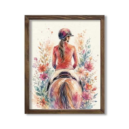 Horseback Riding Equestrian Watercolor Art Horse Riding Riding Wall Decor Art Print Animal Home Decor Wall Hanging Great Gift for Equestrian 8x10 inc. Unframed Print - style: Horseback Riding