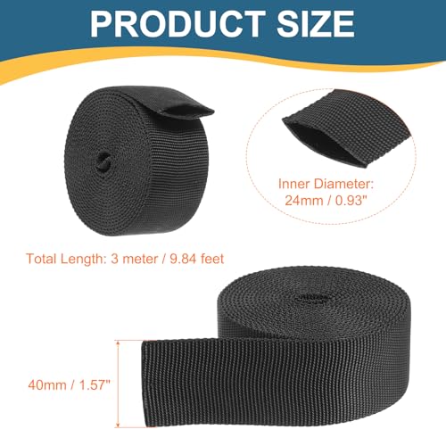 HARFINGTON Nylon Protective Hose Sleeve 0.9" ID 10FT Cable Cover Sheath Hydraulic Hose Protector Wrap for Welding Cord Tig Torch Hydraulic, Black - size: 0.9" ID 10FT