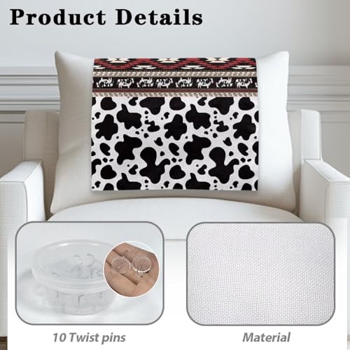 Aztec Tribe Geometric Cow Print Recliner Headrest Protectors, Anti-Wear Sofa Headrest Protective Cover for Furniture Slipcovers Headrest Cover for Sofa Furniture Chair Theater Seat - color: Aztec Tribe Geometric Cow