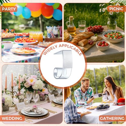 Boao 25 Pieces Table Skirting Clips SMC Model Plastic Tablecloth Clips for Table 1.5-2 Inch with Hook and Loop for Meeting Party Indoor Outdoor Events - size: 1.5 - 2 Inch