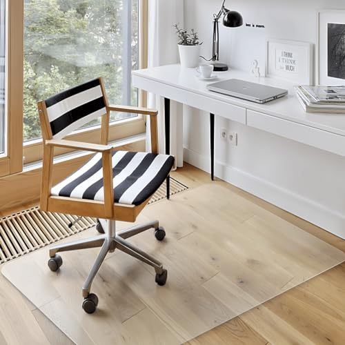 Azadx Office Chair Mat for Hard Floors 36" X 55", Clear PVC Chair Mat for Hardwood Floor, Durable Plastic Floor Protector Mat for Home and Office use (36" X 55" Rectangle) - size: 36" X 55" Rectangle