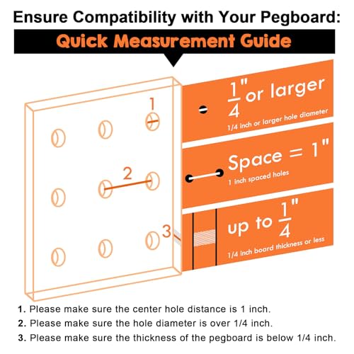 Solid Wood Pegboard Shelf, Pegboard Shelves with Pegboard Hooks, Pegboard Accessories for Craft Room, Garage, Gaming Room, 4 Pack