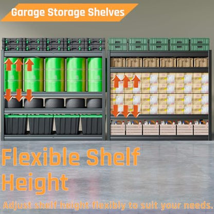 27" D Storage Shelves, Garage Shelving Heavy Duty Metal Adjustable Garage Shelves, Shelving Units Industrial Shelving for Warehouse, 62" W x 27" D x 78" H,2 Pack - size: 62"Wx78"Hx27"D | 5 Tier