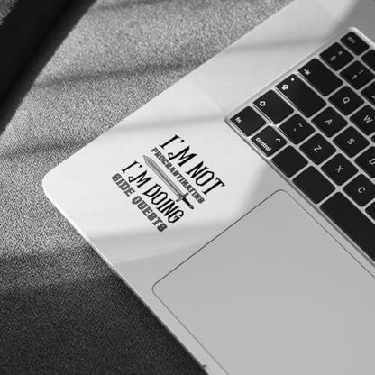 3 Pcs I'm Not Procrastinating I'm Doing Side Quests Sticker – Funny Gamer Quote Vinyl Decal Waterproof for Laptop, Water Bottle, Notebook, Car, Gift for Gamers, RPG Fans, Fantasy Lovers – 3 Inch