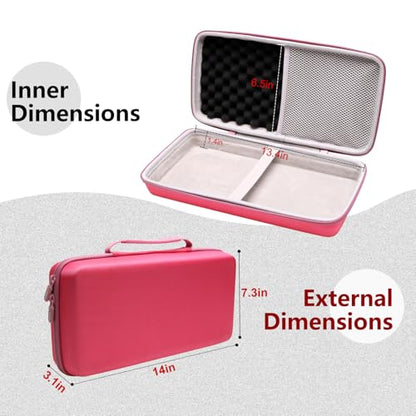 LTGEM Case Compatible with Logitech POP ICON Combo Bluetooth Keyboard and Mouse Combo, Office Travel Carrying Storage Bag - Rose+Gray(Case Only) - color: Rosy