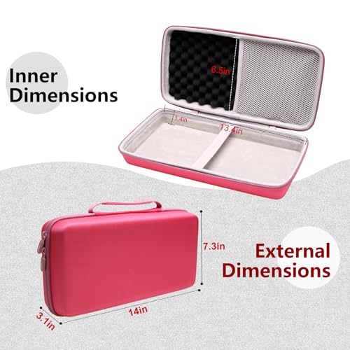 LTGEM Case Compatible with Logitech POP ICON Combo Bluetooth Keyboard and Mouse Combo, Office Travel Carrying Storage Bag - Rose+Gray(Case Only) - color: Rosy