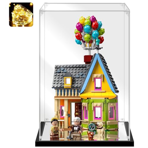 Acrylic Display Case for Collectibles Assemble Acrylic Display Box for Lego 43217 Building Kits Clear Acrylic Case for Display Trophy Action Figures Toys(Black,7.9*5.9*11.8 inch) - size: 7.9*5.9*11.8 inch