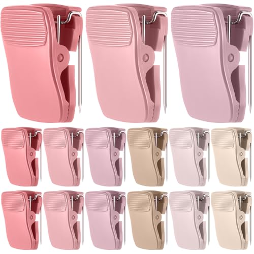 Chiisong Cubicle Clips Fabric Panel Cubicle Accessories Fabric Partition Panel Messages Hooks Office Photos Wall Clips for Notes Memos (Pink,15 Pcs) - color: Pink