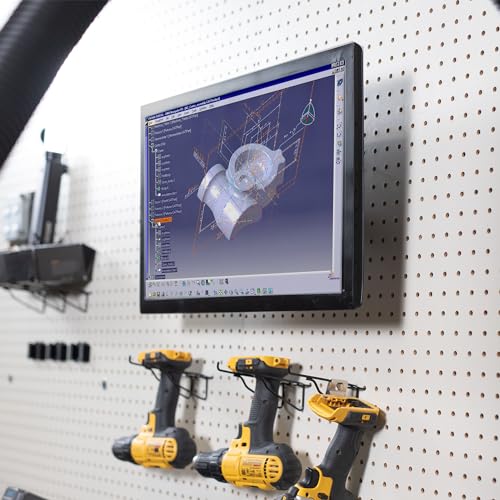VIVO Articulating Single Monitor Pegboard Mount, Fits Screens up to 32 inches and Peg Boards up to 0.25 inches Thick with 1 inch Hole Spacing, Black, Mount-PB1 - size: up to 32" screens, style: Low Profile