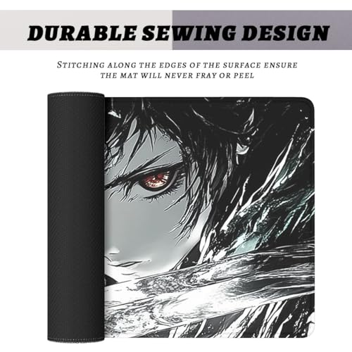 Dark Fantasy Gaming Mouse Pad Red Eyes Art Gaming Mouse Mat with Stitched Edges,Non-Slip Waterproof Rubber Base Office Computer Keyboard Laptop 31.5"x11.8" - color: Dark Fantasy, size: 31.5L x 11.8W inches