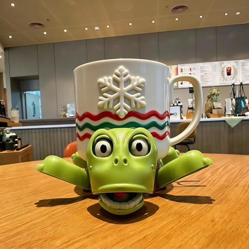 JOD® Turtle Coaster, 3D Printed Funny Tea Coasters with Interactive Expression-Funny Turtle Coaster Cup Holder Cute Drink Holder with Moving Limbs, Mom Novelty Desk Decor Women - color: 1pc-lightgreen