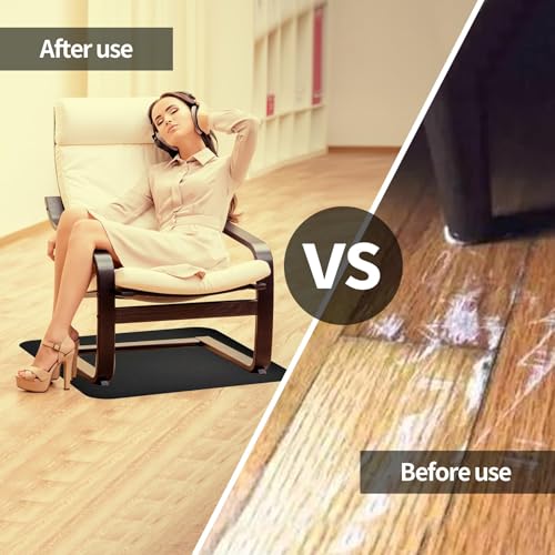 Recliner Pads for Hardwood Floors,Non Slip Recliner Grippers,Under Recliner Floor Protectors,Furniture Pads to Prevent Sliding,Non Slip Furniture Rail Pad for Recliners,Swivel Chairs Black - size: 1PCS-Square-Black-30"x30"
