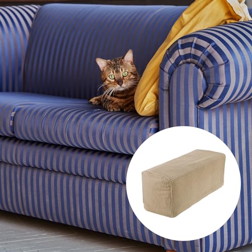 uxcell 2pcs Stretch Armrest Covers for Chairs/Sofas, Couch Arm Covers with Twist Pin, Furniture Protector Slipcovers Sand - color: Sand