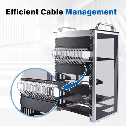 GeeekPi 0.5U Brush Cable Manager Rack Mount Cable Management Panel with Brush Strip for Cable Entry for DeskPi RackMate T1/T0/T2/T0 Plus/T1 Plus/TL1 and 10 inch Server Rack or Network Cabinet