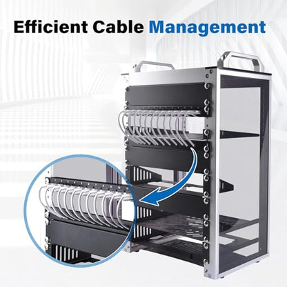 GeeekPi 0.5U Brush Cable Manager Rack Mount Cable Management Panel with Brush Strip for Cable Entry for DeskPi RackMate T1/T0/T2/T0 Plus/T1 Plus/TL1 and 10 inch Server Rack or Network Cabinet