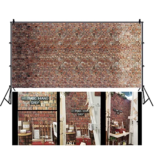 20x10ft Vintage Red Brick Wall Photo Backdrop Newborn Baby Girls Adults Portrait Photography Background Wallpaper Photo Studio Props Large Size 6x3M - size: 20x10ft