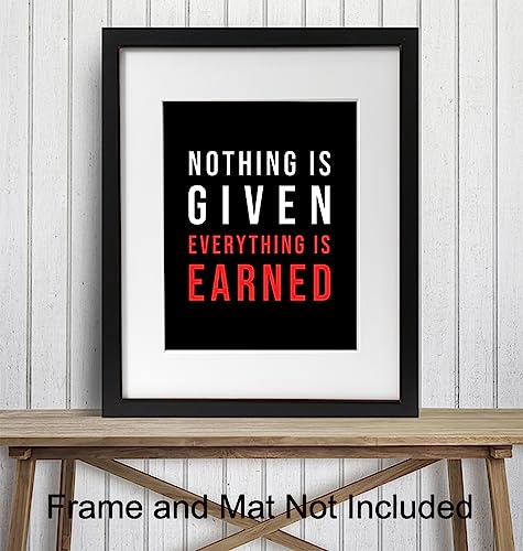 Inspirational Quote Art Print - Motivational - Unique Home Decor for Office, Classroom, Gym- Gift for Teachers, Basketball Fans, Entrepreneur, Athlete, Trainer - 8x10 Unframed Photo - size: 8"L x 10"W