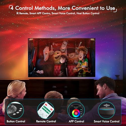 Star Projector Galaxy Light Aurora Projector with Smart APP, IR Remote, Bluetooth Music Speaker, White Noises, Northern Night Light Projector for Bedroom, Voice Control, Timer, 33 Lights Effects - color: White&Black