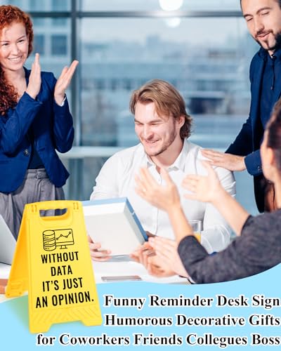 Funny Desk Shelf Decor, Without Data Opinion Mini Desk Sign | Without Data Opinion Sign, Funny Shelf Sign, Home Office Decor, Mini Desk Sign - style: Just An Opinion