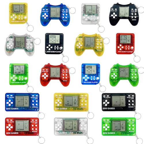18Pcs Video Game Party Favors for Kids,Mini Game Console Keychain for Kids Boys Birthday Supplies Gaming Party Favors Classroom Prizes - style: 18 Pcs With Keychain