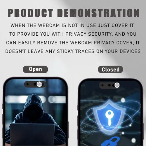 Front Camera Cover Compatible for iPhone 16/16Plus/16Pro/16Pro Max/15/15 Plus/15 Pro/15 Pro Max/14 Pro/14 Pro Max,Webcam Cover Protect Privacy and Security,Not Affect Face ID,Silver-Updated Version - color: Silver