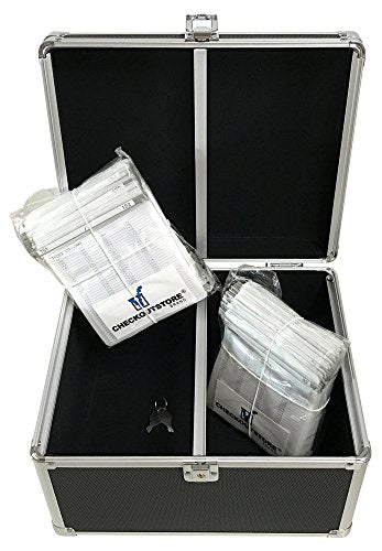 CheckOutStore (1) Aluminum CD/DVD Media Hanging Sleeves Storage Box (Black/Holds 300 Discs) - color: Black