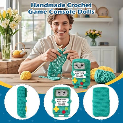 Busy Gaming Life Funny Gamer Gifts for Men, Happy Birthday Gift for Dad Boy Friend Uncle Brother, for Women Men, Birthday Decorations, Positive Handmade Crochet Gifts for Gamer - style: Anymore