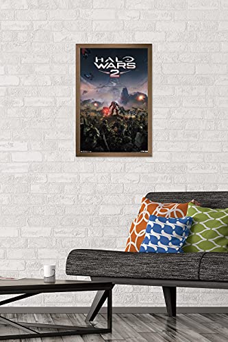 Trends International Halo: Halo Wars 2 - Key Art Wall Poster, 14.725" x 22.375", Bronze Framed Version - color: Bronze Framed Version, size: 22.4"L x 14.7"W
