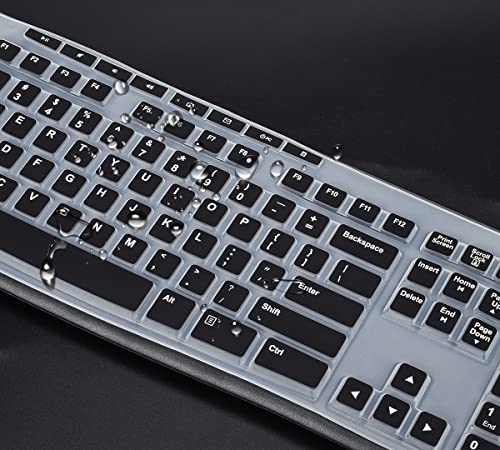 Keyboard Cover for Logitech MK295 MK270 K270 Keyboard, Logitech MK370 MK270 K270 Keyboard Skin Protector - Black - color: Black