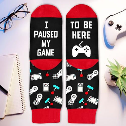 Gamers Gifts for Men, Boys - Gifts for Gamers - Gaming Socks, Stocking Stuffers for Men, Boyfriend, Son Gaming Novelty Socks - color: Gaming05