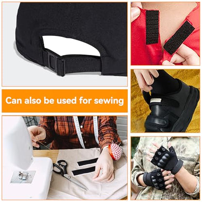 40Ft x 1" Adjustable Cable Straps with 60 Buckles, Hook and Loop Straps, Reusable Nylon Cable Ties for Cord Organiser, Organizer, Cable Tidy, Free Cut Length, Black - size: 40Ft x 1inch