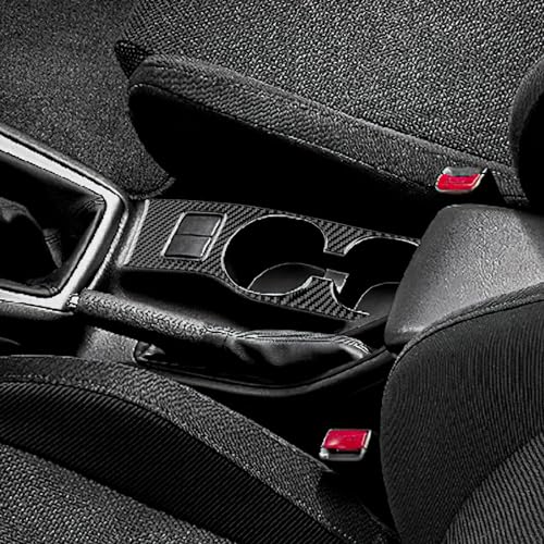 AIRSPEED for Subaru Impreza 2005 2006 2007 Gear Shift Cup Holder Frame Cover Carbon Fiber Center Console Interior Trim Accessories, Black - color: Cup Holder Frame Black