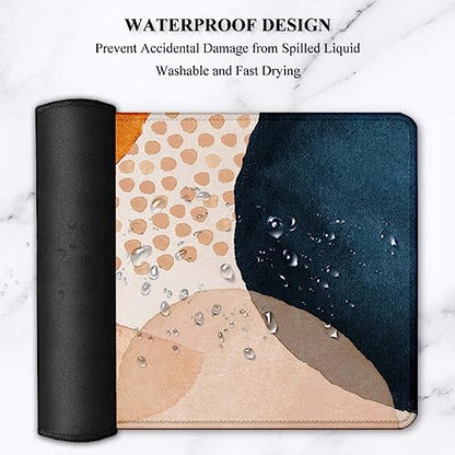 LATEEFAH Desk Mat, Mouse Pad with Wrist Rest, 4-in-1 Large Mouse Pads for Desk, Ergonomic Mouse Pad and Keyboard Wrist Rest Gaming Keyboard Mat for Office, Home - color: 4Pcs-Watercolor Block
