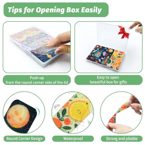 72 Pieces Anxiety Sensory Stickers with Storage Box - Sensory Stickers 2 Textured Surface - Fidget Strips for Office Desk Adult Stress (Cartoon) - style: Cartoon Style