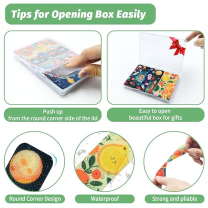 72 Pieces Anxiety Sensory Stickers with Storage Box - Sensory Stickers 2 Textured Surface - Fidget Strips for Office Desk Adult Stress (Cartoon) - style: Cartoon Style