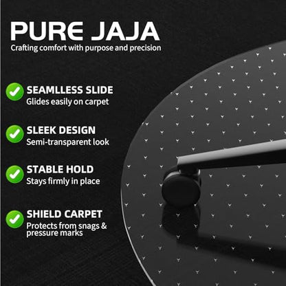Office Chair Mat for Carpet: 36" x 36" Computer Desk Floor Mat - PVC Plastic Rug Carpet Protector Mats for Gaming Chair Under Desk Pad for Rolling Chair - size: 36" x 36"
