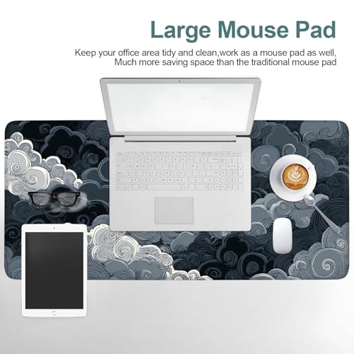 Clouds Extended Gaming Mouse Pad 35.4 x 15.7 Inch – Elegant Desk Mat for Gaming, Office, and Study with Non-Slip Rubber Base - color: #43, size: 35.4 x 15.7 Inch
