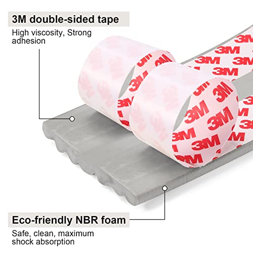 Baby Proofing Edge Protector 6.6 feet with 3M Strong Adhesive Pre-Taped, Baby Proof Padding Extra Wide Edge Safety Guards for Sharp Edges, Table, Desk- Grey - color: Grey- 6.6 Feet