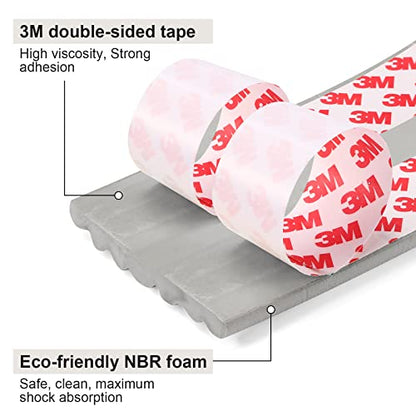 Baby Proofing Edge Protector 6.6 feet with 3M Strong Adhesive Pre-Taped, Baby Proof Padding Extra Wide Edge Safety Guards for Sharp Edges, Table, Desk- Grey - color: Grey- 6.6 Feet