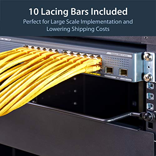 StarTech 10-Pack Lacing Bar with 2in Offset for 19in Rack (CMLB102) - style: 2in offset