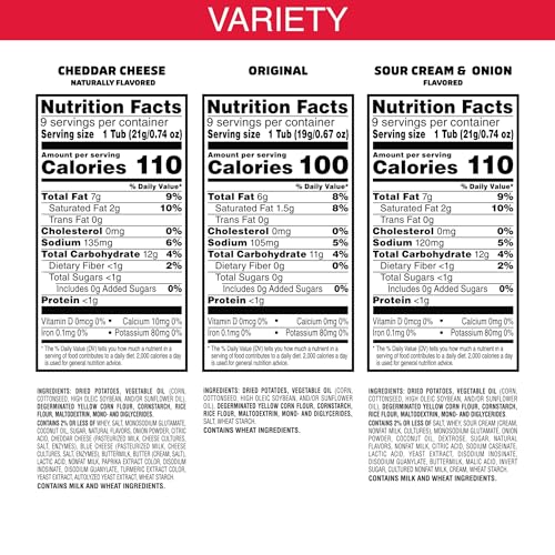 Pringles Potato Crisps Chips, Lunch Snacks, Snack Cups, Variety Pack, 19.3oz Box (27 Cups) - size: 1 Count (Pack of 1)