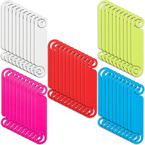 Honoson 50 Pieces Cable Tags Cable Management Labels Multicolor Labels Cord Identification Tags for USB Computer Phone Charger - color: Bright Colors