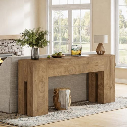 Tribesigns 71-Inch Long Console Table for Entryway, Farmhouse Sofa Console Behind Couch, Entry Table for Hallway, Foyer, Living Room, Burlywood - color: Burlywood