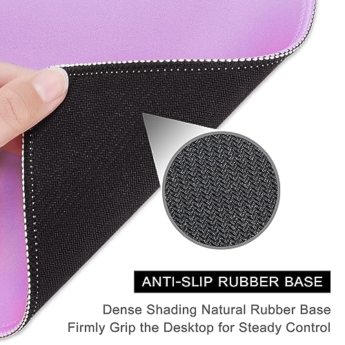 Hsurbtra Mouse Pad, Premium-Textured Square Mousepad 10.2 x 8.3 Inch, Stitched Edge Anti-Slip Waterproof Rubber Pretty Cute Computer Mat for Office Gaming Laptop Women Kids Vanilla Purple - color: Vanilla Purple, size: Square Mousepad (10.2" x 8.3")